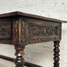 Load image into Gallery viewer, Spanish Revival Carved Wood Writing Desk
