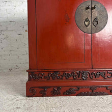 Load image into Gallery viewer, Chinese Red Lacquer Camphor Wood Cabinet
