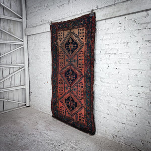 Late 19th C. Caucasian Wool Runner Contemporary HandKnotted Rug