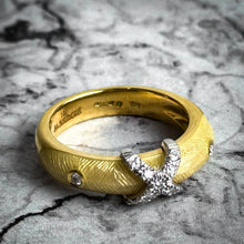 Load image into Gallery viewer, Contemporary Faberge 18K Gold Diamond Ring
