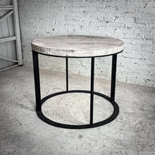 Load image into Gallery viewer, Contemporary Textured Stone Side Table
