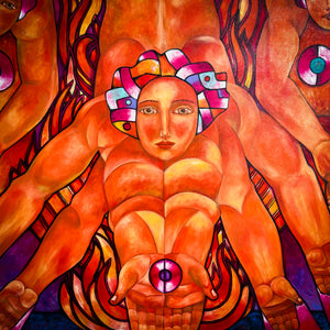 David Leonardo Surrealist Oil on Canvas Painting