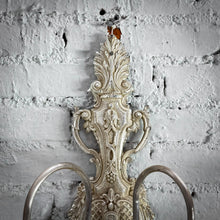 Load image into Gallery viewer, Set of 2 Rococo Revival Nickel Plate Cast Aluminum Flush Mount Sconce
