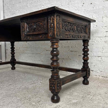 Load image into Gallery viewer, Spanish Revival Carved Wood Writing Desk
