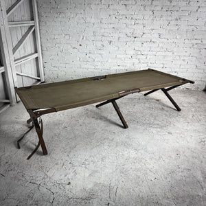 1950's Military Style Cot Canvas Bed