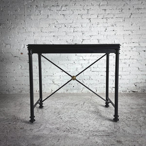 Neoclassical Powder Coat Metal Console