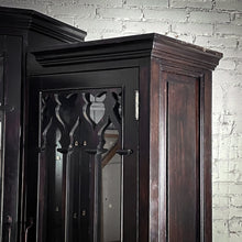 Load image into Gallery viewer, 3 Piece Espresso Wood Corner Cabinet
