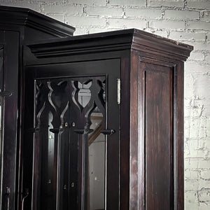 3 Piece Espresso Wood Corner Cabinet