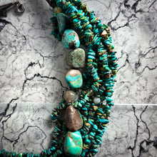 Load image into Gallery viewer, 20th C. Bohemian Turquoise Multi-Strand Necklace
