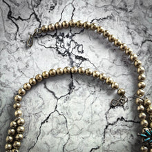 Load image into Gallery viewer, 20th C. Squash Blossom Silver Turquoise Necklace
