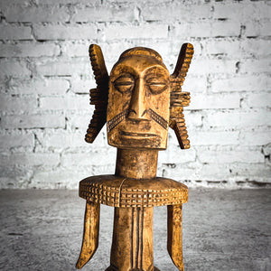 20th Century African Wood Male Ancestor Decorative Sculpture