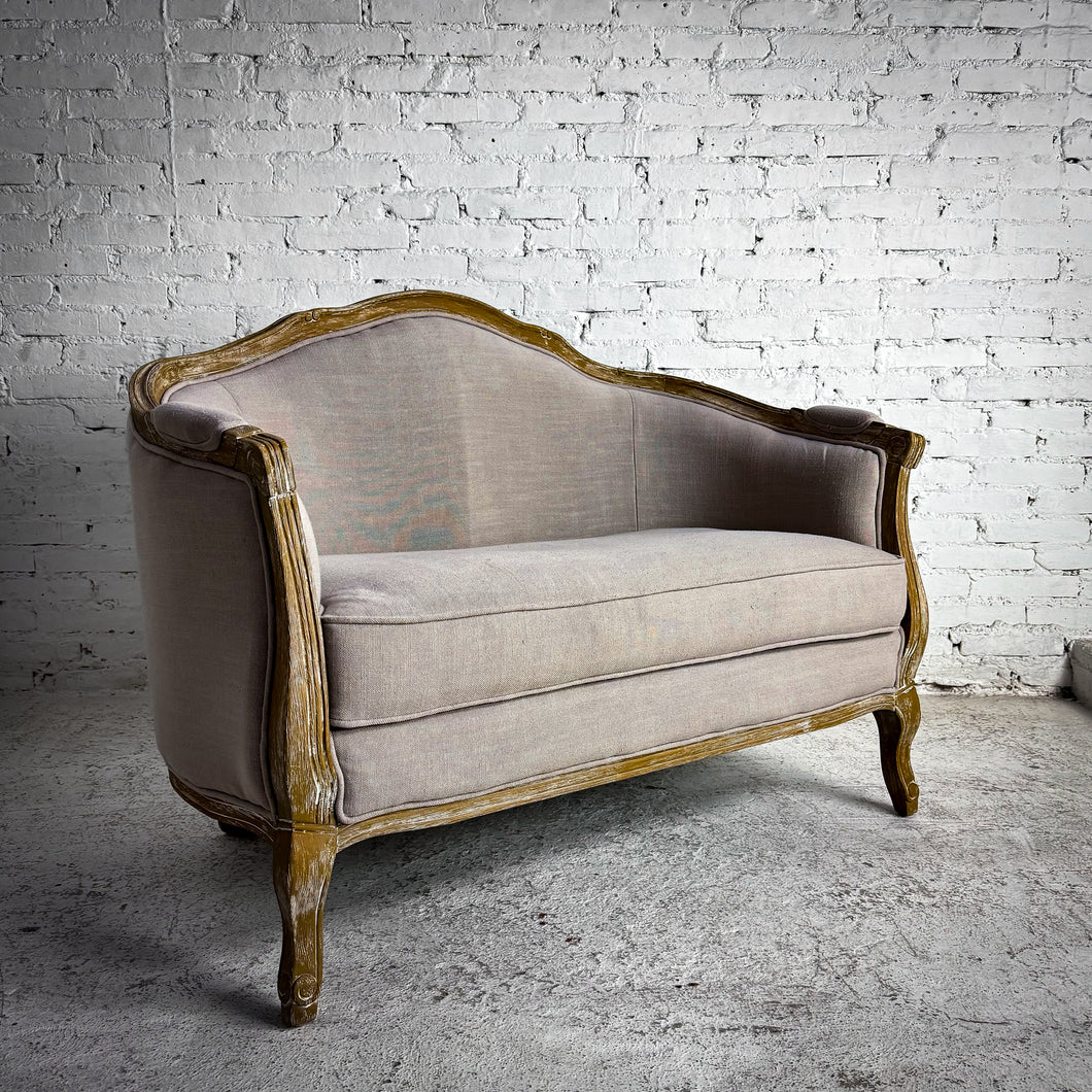 Baxton Studio French Style Fabric Woven Armchair