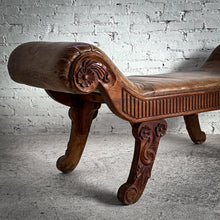Load image into Gallery viewer, Old World Leather Bench

