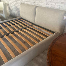 Load image into Gallery viewer, Upholstered Gray King Bed
