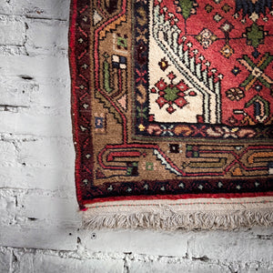 Mid 20th Century Caucasian Wool Accent Oriental Hand Knotted Rug