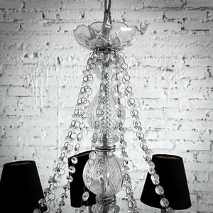 Transitional Clear Glass Crystal Chandelier