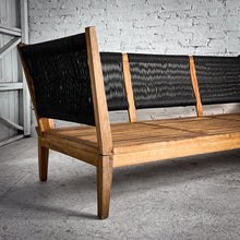 Load image into Gallery viewer, Contemporary Teak &amp; All Weather Rattan Garden Sofa
