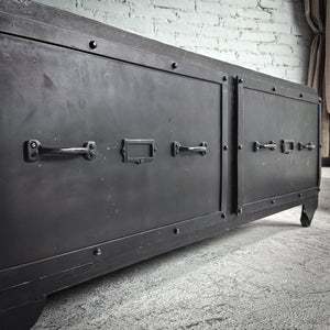 Industrial Black Bent Steel Cocktail Table