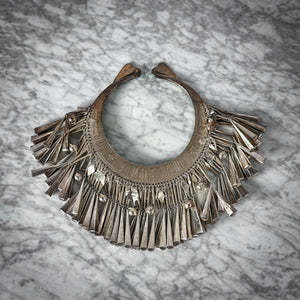 Vintage Asian Coin Silver Tribal Necklace
