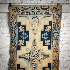 Geometric Cotton Chinese Knotted Rug