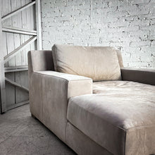 Load image into Gallery viewer, Restoration Hardware Oversized Contemporary Nubuck Leather Chaise
