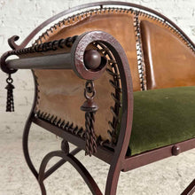 Load image into Gallery viewer, Spanish Colonial Iron Frame Settee
