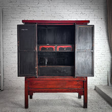 Load image into Gallery viewer, Antique Chinese Lacquered Elm Wood Altar Cabinet
