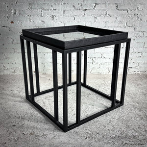 Modernist Mirror Top Accent Table