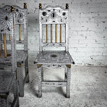 Load image into Gallery viewer, Set of 4 Mexican Repousse Tin Chairs
