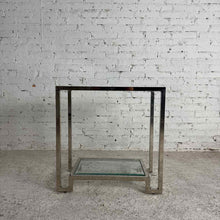 Load image into Gallery viewer, Rectangular Chrome and Glass Side Table
