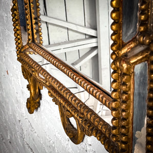 Baroque Fretwork Gilded Wood Wall Mirror