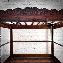 Load image into Gallery viewer, 19th C. Canopy Javanese Hand Carved Wood Daybed
