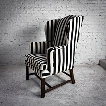 Load image into Gallery viewer, Modern Stripe Upholstered Wingback Chair
