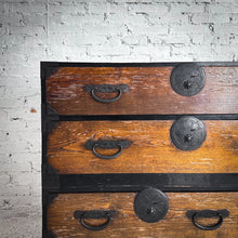 Load image into Gallery viewer, Antique Meiji Era Keyaki Wood Japanese Tansu Chest
