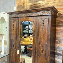 Load image into Gallery viewer, English Revival Oak Wardrobe Cabinet
