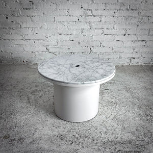 Blu Dot Plateau Carrara Marble Side Table