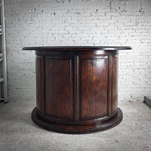 Semi Circle Revivalist Wood Bar Table