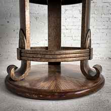 Load image into Gallery viewer, Round Biedermeier High Top Walnut Entry Table
