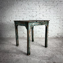 Load image into Gallery viewer, Antique Rustic Distressed Wood Side Table
