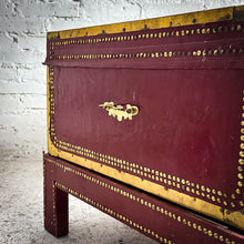 Load image into Gallery viewer, 19th Century Chinese Lacquered Leather Clad Trunk

