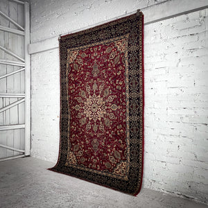 Mashad Wool Area Persian Knotted Rug