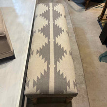 Load image into Gallery viewer, Southwestern Wool &amp; Wood Bench
