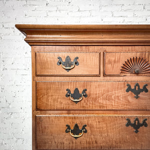 Antique Eldred Wheeler Chippendale Maple Chest of Drawers