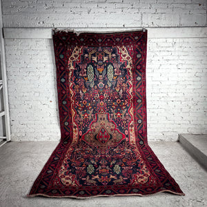 Mid Century Area Persian Knotted Rug