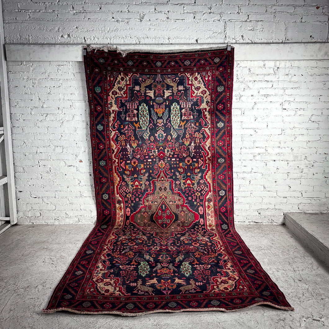 Mid Century Area Persian Knotted Rug