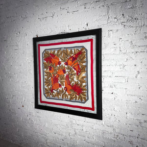 Vintage Hermés Classic Screen-Printed Silk Scarf Textile