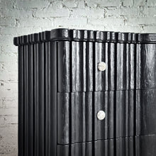 Load image into Gallery viewer, Eclectic Black Wood Dresser Chest of Drawers
