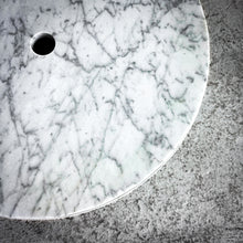 Load image into Gallery viewer, Blu Dot Plateau Carrara Marble Side Table
