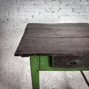 Antique Campesino Painted Wood Side Table