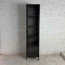 Load image into Gallery viewer, Industrial Gunmetal Steel Glass Vitrine
